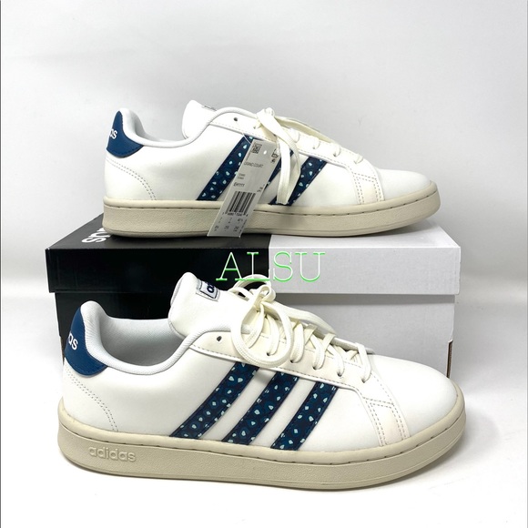 Adidas Grand Court Women’s Sneakers Leather White Size 8.5 - Picture 2 of 9